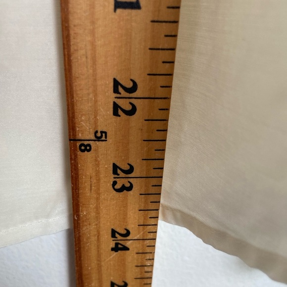 Loft Ann Taylor Silk Blend Long Sleeves Top 10 Cream Sheer Prairie Cottagecore - Picture 9 of 10